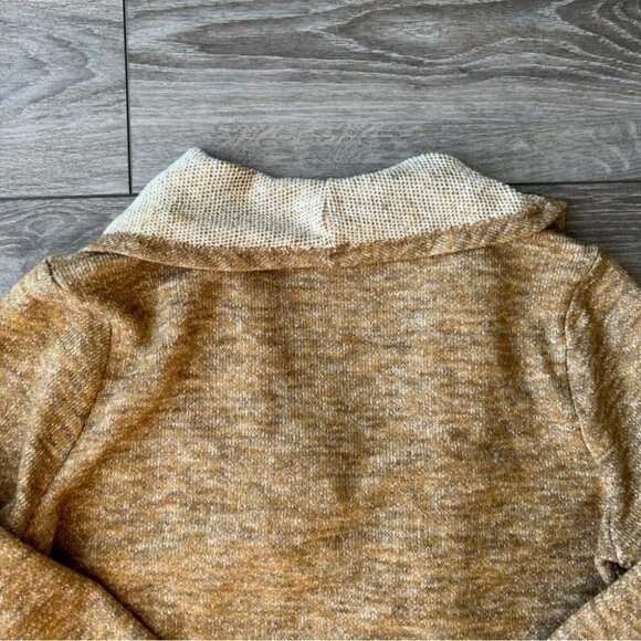 Doe & Rae Tan Waterfall Open Front Cardigan Jacket - Picture 13 of 15